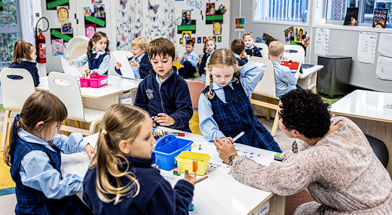Our Lady of the Nativity Primary Lawson in the classroom