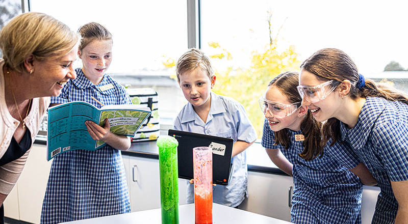 Science class at Our Lady of the Nativity Primary Lawson