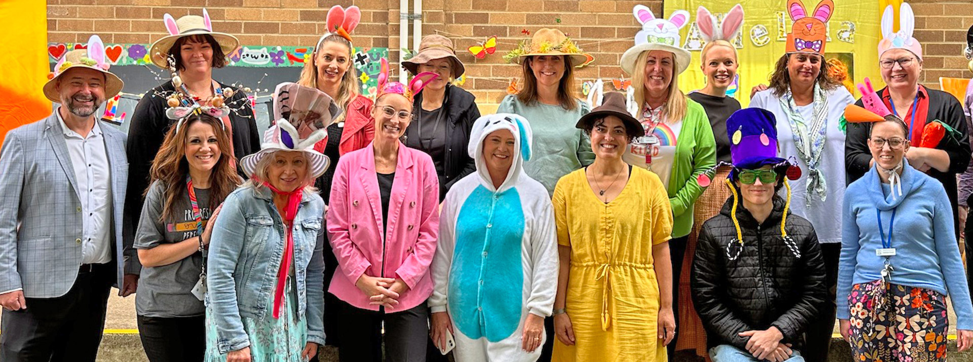 Teachers during book week at Our Lady of the Nativity Primary Lawson