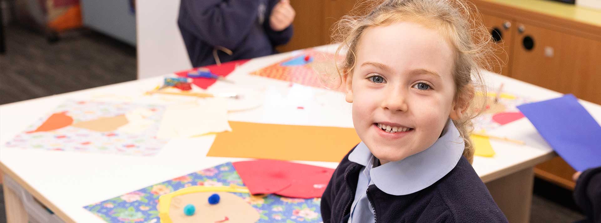 Student in art class at Our Lady of the Nativity Primary Lawson