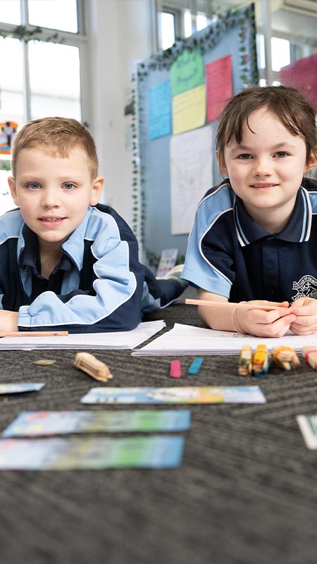 Two OLN Lawson students in class